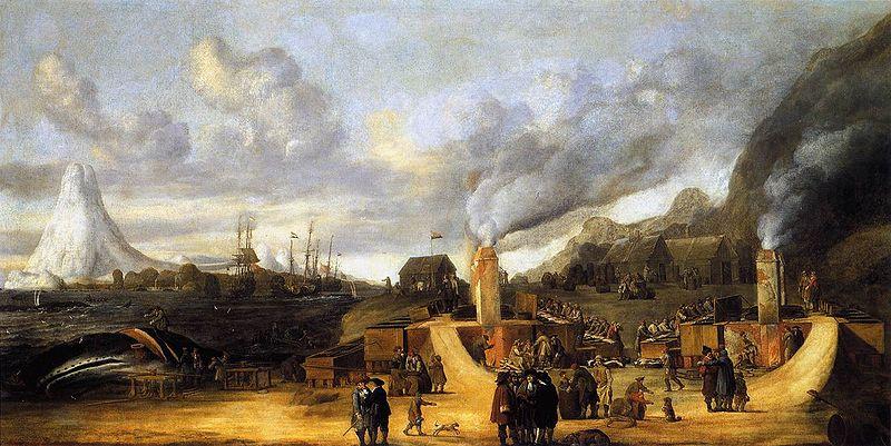 Cornelis de Man The Whale-oil Factory on Jan Mayen Island Sweden oil painting art